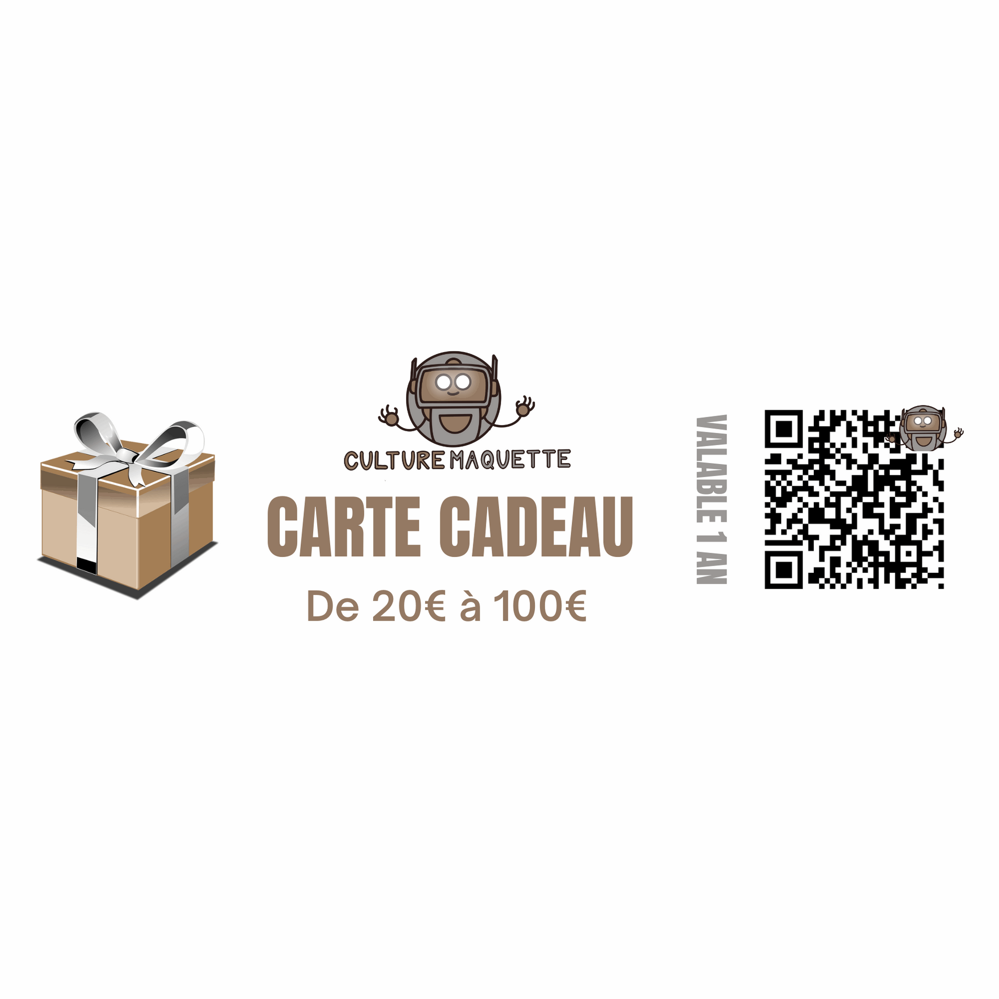 CARTE CADEAU - CULTURE MAQUETTE - EXPERT MAQUETTE BOIS et METAL - DIY