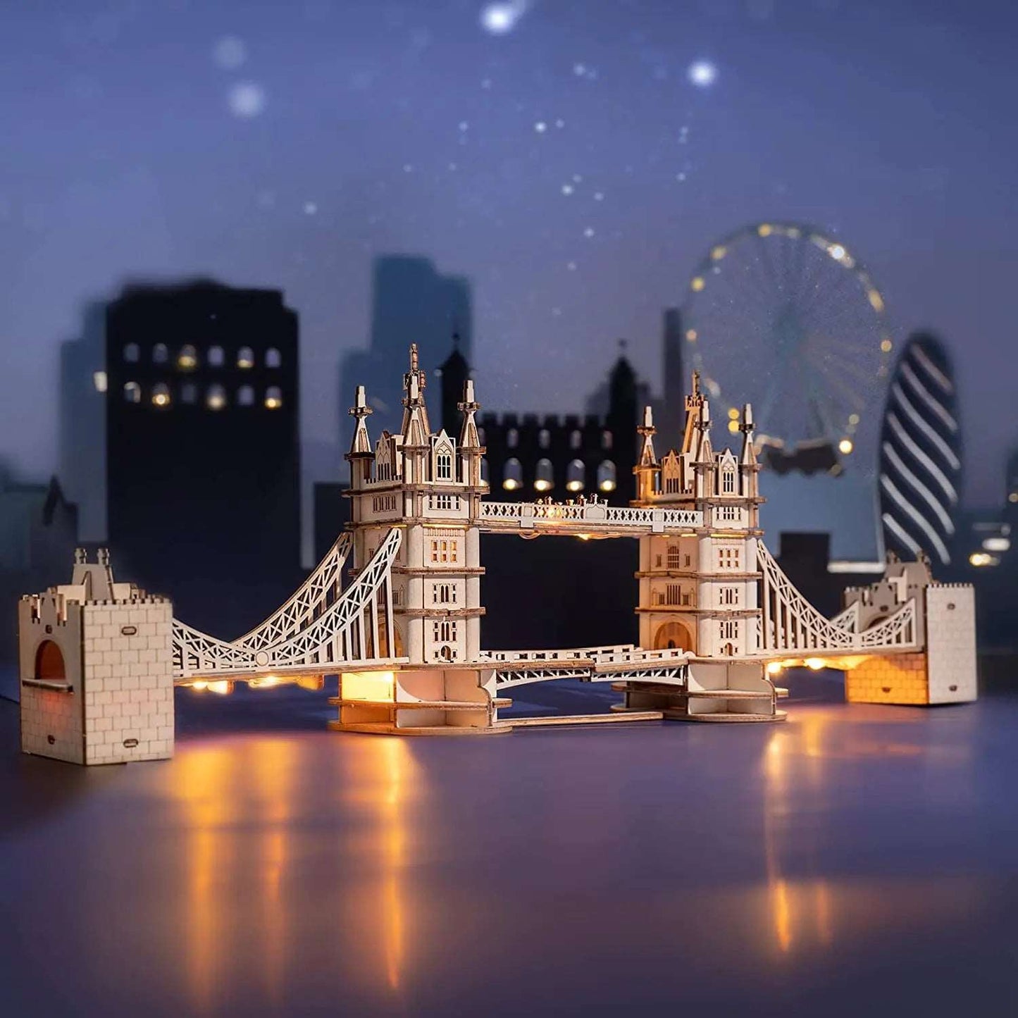 TOWER BRIDGE AVEC LED - CULTURE MAQUETTE - EXPERT MAQUETTE BOIS et METAL - DIY - ROBOTIME