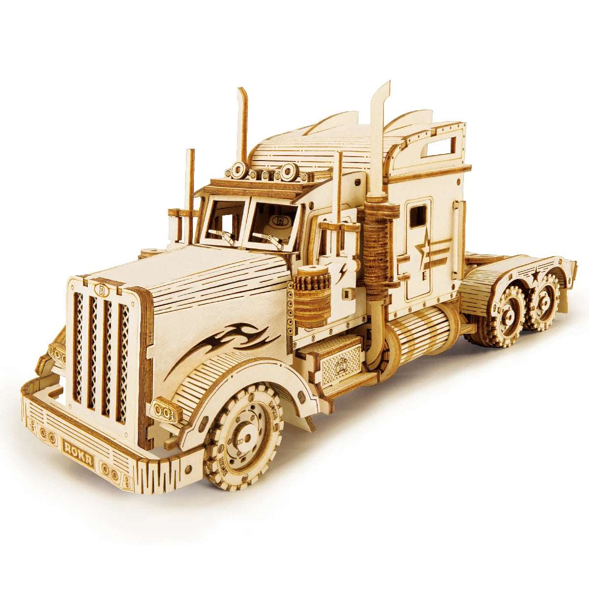 Camion americain en bois DIY puzzle 3D culture maquette