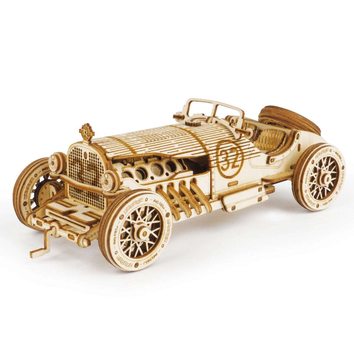 VOITURE GRAND PRIX VINTAGE - CULTURE MAQUETTE - EXPERT MAQUETTE BOIS et METAL - DIY - ROBOTIME