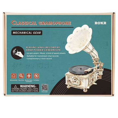 GRAMOPHONE - CULTURE MAQUETTE - EXPERT MAQUETTE BOIS et METAL - DIY - ROBOTIME