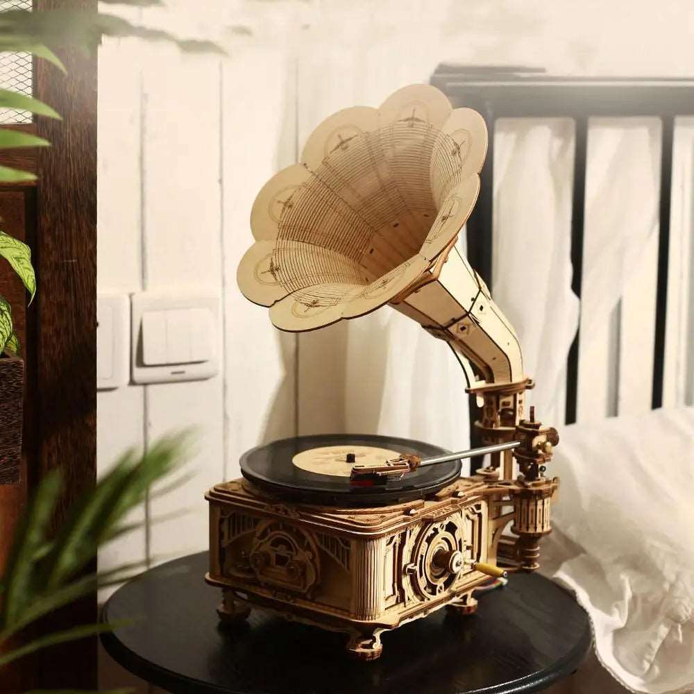 GRAMOPHONE - CULTURE MAQUETTE - EXPERT MAQUETTE BOIS et METAL - DIY - ROBOTIME