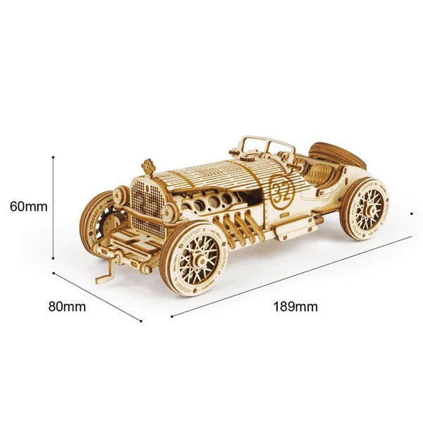 VOITURE GRAND PRIX VINTAGE - CULTURE MAQUETTE - EXPERT MAQUETTE BOIS et METAL - DIY - ROBOTIME