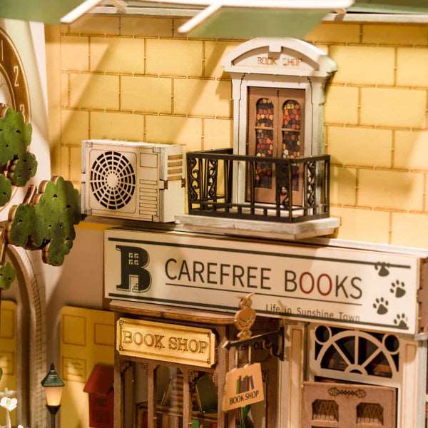 SERRE LIVRE - BOOK NOOK - SUNSHINE TOWN - CULTURE MAQUETTE - EXPERT MAQUETTE BOIS et METAL - DIY - ROBOTIME