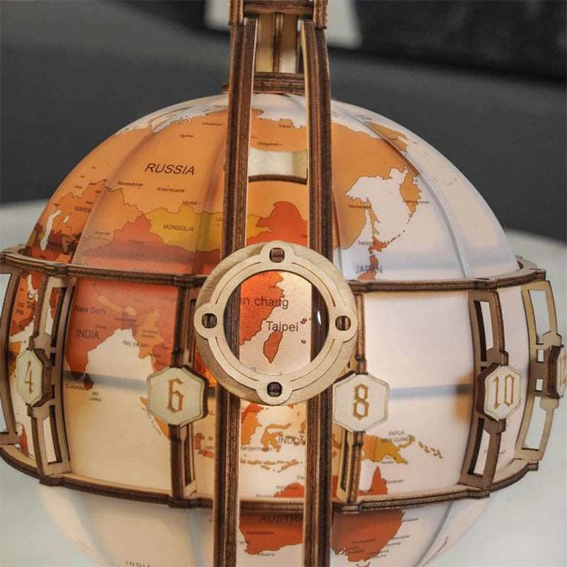 GLOBE TERRESTRE LUMINEUX LED - CULTURE MAQUETTE - EXPERT MAQUETTE BOIS et METAL - DIY - ROBOTIME