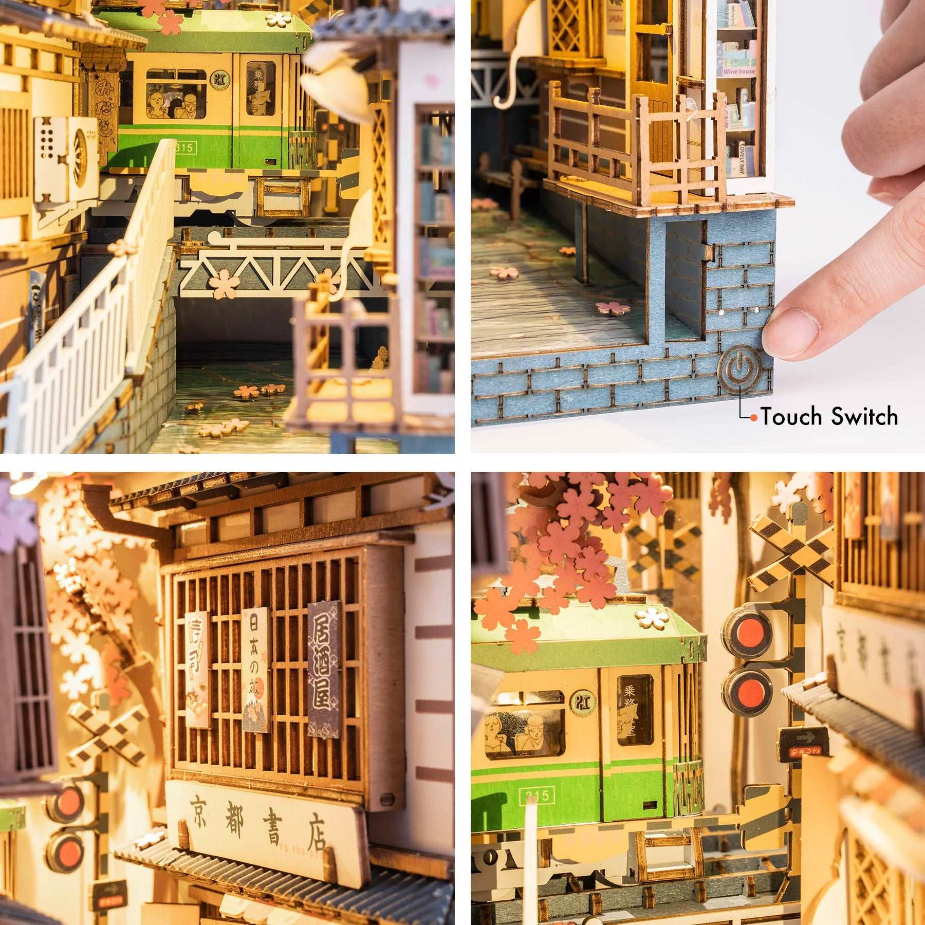 SERRE LIVRE - BOOK NOOK - SAKURA DENSYA - CULTURE MAQUETTE - EXPERT MAQUETTE BOIS et METAL - DIY - ROBOTIME