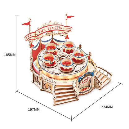 MANEGE MUSICAL TASSES TOURNANTES - CULTURE MAQUETTE - EXPERT MAQUETTE BOIS et METAL - DIY - ROBOTIME